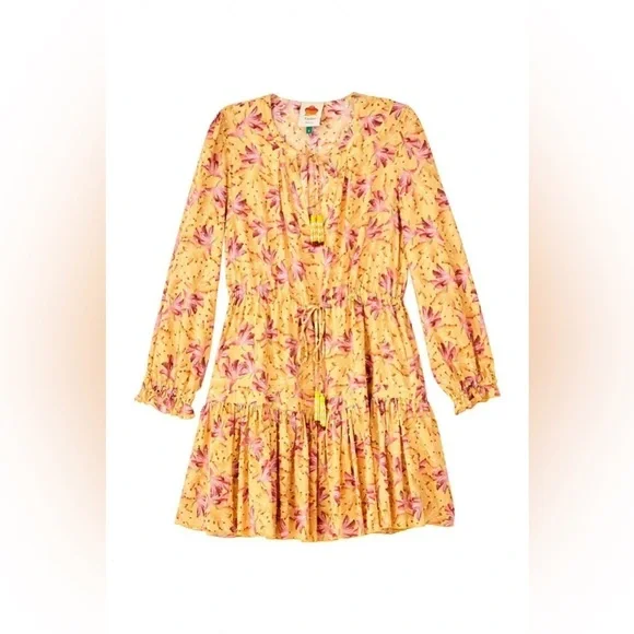 Farm Rio Banana Sunshine Mini Dress in Multi Color- Size Medium - Picture 3 of 8